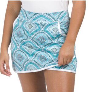 New Sofibella XL aqua printed golf skort, never worn with pockets!